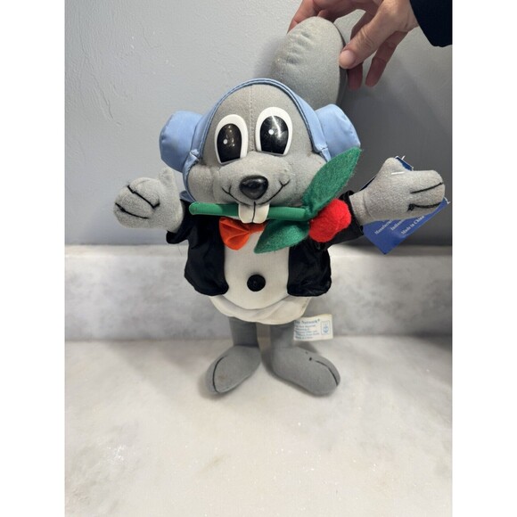 Rocky And Bullwinkle Rocky Squirrel 12.5 “ Plush Tux And Rose 2004 Toy Network - Picture 2 of 16